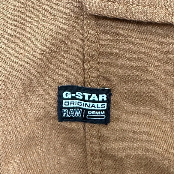 G-STAR RAW Type C Straight Long Button Down Shirt in Cubano Brown, Size L - Picture 8 of 15
